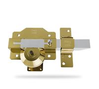 AMIG - Verrou haute sécurité 1R PLUS - 90 x 154 mm - Acier - Or - Gauche