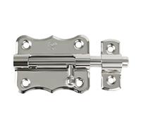 Amig - Verrou Porte Intérieure et Extérieure | Résistant Corrosion | Installation Facile | Acier Vernis Écologique | Compatible Bois et Métal | Plaqué Nickel, 85 mm