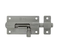 Amig - Verrou Porte Intérieure/Extérieure | Installation Facile | Acier Inoxydable Résistant à la Corrosion | Sécurité Polyvalente, Charnière Décorative, Argent Métallique, 80 mm