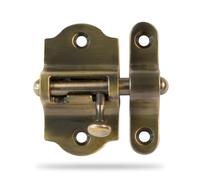 Amig - Verrou Porte - Modèle 720 - Laiton - 50 mm - Vis incluses - Idéal pour portes et fenêtres - Finition : Cuir