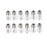 Amigocee 12-Pack E12 à E14 Blanc Ampoule Convertisseur LED Support de Lumière Adaptateur de Lampe Socket Changer Haute Qualité