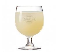 Amikado Verre à Pastis Personnalisé Prénom - Verre Ballon 19 ravé - Cadeau Apéro Original - Idée Cadeau Été Homme Femme (Sunrise)