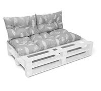 Amilian Lot de 3 Coussins pour Banc de Jardin, Coussin pour Palette, Coussin de Jardin 60 x 120 cm + 2 x 40 x 60 cm