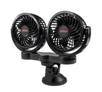 AMIO Double Ventilateur 12V Diamètre 10cm Chacun Orientable sur Ventouse