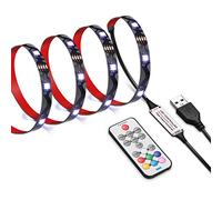 AMIR LED Ruban Bande LED 2.5 M 75 LED 5050 RGB Guirlande Lumineuse LED avec Télécommande, 18 couleurs de couleur, 21 Modes, éclairage TV pour écran TV, Maison, Noël, Fête