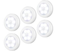 AMIR Veilleuse Detecteur de Mouvement, LED Escalier, Lampe Placard avec Auto ON/OFF, Lumiere Detecteur de Mouvement Interieur, Veilleuse Murale pour Chambre, Cuisine, Chambre, Lot de 6