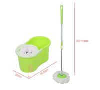 Amiremplie Set Clean Mop Serpillière, Seau et Balai-essoreur Simples à Utiliser, pour Nettoyage Sol vert