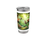 Amis de la forêt enchantée Gobelet isotherme en acier inoxydable double paroi