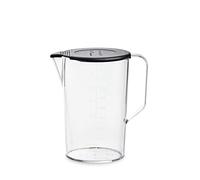 amix Accessoire Cruche, Verre doseur 1 L, Résistante à la chaleur, Plastique, Sans BPA, Avec couvercle, Poignée, Graduée, Transparente, Lavable au lave-vaisselle
