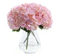 AMLUCKS 3 pièces de fleurs artificielles en soie grandes hortensias, 19 têtes, fleurs artificielles au toucher réel avec tiges florales à faire soi-même pour bouquets de mariage, décoration de fête et