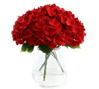 AMLUCKS 3 pièces de grandes fleurs d'hortensia en soie artificielles avec 17 têtes, fleurs d'hortensia artificielles au toucher réaliste et tiges florales à faire soi-même pour bouquets de mariage