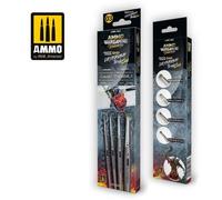 Ammo Wargaming Universe - Miniature Premium Dio Drybrush Brush Set-Mig Jimenez