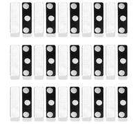 AMONENZ 30 Pièces Badge Aimanté, Noir Plaque de Badge Magnétique, Étiquettes Magnétiques pour Vêtements Taille 45 x 13 mm, pour Marqueurs et Écrans de Couverture D'identification