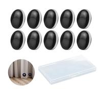 AMONENZ Poids Rideau de Douche, 10 Pièces Leste pour Rideaux, Diamètre 4 cm Aimant Poids Rideaux, Rond Noir Aimant Rideau Douche, avec Boîte de Rangement, pour Rideaux, Rideaux Douche, Draps Lit