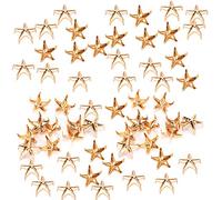 AMONIDA 200 Pièces Rivets étoiles Décoratifs 10MM Clous à Griffes pour Bricolage Sacs Chapeaux Accessoires Argent or Noir Pistolet Noir (Alliage de zinc 2)