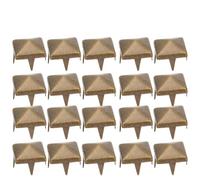 AMONIDA 400 Ensembles de Clous à Pointes Rivets en Laiton de qualité Supérieure Installation Facile pour Bricolage Maroquinerie Sacs Manteaux Chaussures 4MM-7MM or Argent Couleur Pistolet Bronze