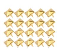 AMONIDA 400 Ensembles de Clous à Pointes Rivets en Laiton de qualité Supérieure Installation Facile pour Bricolage Maroquinerie Sacs Manteaux Chaussures 4MM-7MM or Argent Couleur Pistolet Bronze