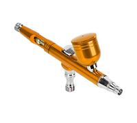 AMONIDA AR130K Pistolet Pneumatique 0.3mm Outil D'aérographe d'art de Précision pour Peinture à la Main T-Shirts Nail Art Or (Gold)