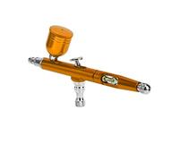 AMONIDA AR130K Pistolet Pneumatique 0.3mm Outil D'aérographe d'art de Précision pour Peinture à la Main T-Shirts Nail Art Or (Gold)