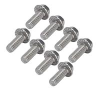 AMONIDA Boulons à Vis M10 Durables à Tête Hexagonale à Bride en Acier Inoxydable A2 pour les Projets Automobiles et de Bricolage 20 Pièces (M10*25)