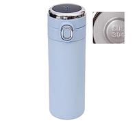 AMONIDA Bouteille Thermique Intelligente à Double Couche avec Affichage de la Température, pour Voyage et Extérieur, en Acier Inoxydable, 420ml (BLUE)