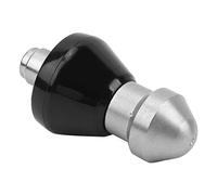 AMONIDA Buse de Dragage de Tuyaux, Nettoyeur Haute Pression pour le Rinçage et le Nettoyage des Conduites D'eau en Acier Inoxydable Gris, unité 1/4 en 1 (tête moyenne)