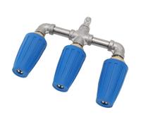 AMONIDA Buse Triple Turbo pour Nettoyeur Haute Pression, 1/4" |Rotatif à 360 Degrés, Accessoire de Nettoyeur Haute Pression en Acier Inoxydable et en Laiton de qualité Supérieure pour le Nettoyage du