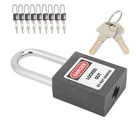 AMONIDA Cadenas de sécurité avec Poutre en Acier, 1,5 Po de Diamètre | Matériau en nylon, résistant aux chocs, utilisé en logistique, comprend 10 verrous