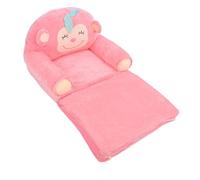 AMONIDA Canapé Pliant pour Enfants, canapé en Peluche Douce pour Le Salon des Enfants à la Maison ou à la Maternelle, Design Confortable et Ergonomique dans des Couleurs Vives (Pink)