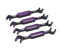 AMONIDA Clé Universelle RC, Outil Compact et Portable pour L'entretien des Bateaux et Voitures à Chenilles RC, en Alliage D'aluminium 3.0-6.0mm 4 Pièces (Purple)