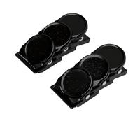 AMONIDA Clip Magnétique 6 Pièces Support de Réfrigérateur Noir Solide pour la Maison Cuisine Bureau école en Acier Inoxydable