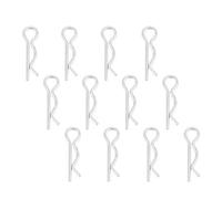 AMONIDA Clips de Goupille Fendue de Type R, Goupilles de Retenue Durables Plaquées Zinc pour Support Hydraulique à Usage Industriel 1.2x20mm, Paquet de 30
