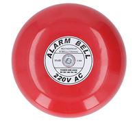AMONIDA Cloche D'alarme Incendie 95dB Cloche électrique Forte et Durable pour Maison Hôtel Bateau Aluminium Rouge 6 Pouces
