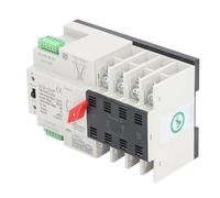 AMONIDA Commutateur de Transfert Automatique Double Puissance AC220V 4P, Commutateur de Générateur Fiable pour Usines, Centres Commerciaux, PC Ignifuge (100A)