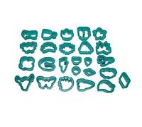 AMONIDA Ensemble de Coupe-Argile Polymère, 25 Pièces, Styles Assortis Durables pour Bricolage, Bijoux en Argile et Décoration Artistique (vert foncé)