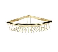 AMONIDA Etagère d'angle de Salle de Bain, Triangulaire en Acier | Panier Mural en Acier Inoxydable, Zones Humides, Cuisine, Balcon, Finition Chromée, Conception Triangulaire