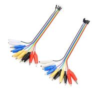 AMONIDA Fils de Saut à Pince de 20 Cm, Câbles de Raccordement Mâle/femelle pour des Connexions de Circuits Faciles, Idéaux pour les Expériences de Planche à Pain et les Projets de Bricolage