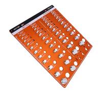 AMONIDA Identificateur de Filetage D'écrou et de Boulon de Haute Précision Alliage D'aluminium Durable 24 Métriques 22 Tailles Standard pour les Tâches de Maintenance Générale