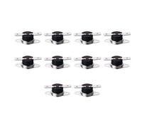 AMONIDA Interrupteur de Commande Thermique KSD301, Thermostat Normalement fermé Durable pour Appareils Ménagers 250V 10A en Métal 10 Pièces