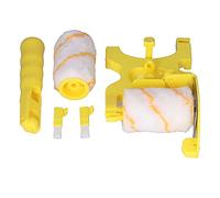 AMONIDA Kit combiné de Brosses à Rouleaux Multifonctions pour Peinture Intérieure et Extérieure Facile, avec Poignée Incurvée