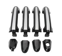 AMONIDA Kit de Poignée de Porte Chromée de qualité Supérieure pour Santa Fe 2007 à 2012, Durable et Fiable, 1 Jeu de 12 Accessoires