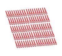 AMONIDA Lames de Coupe en Plastique pour Tondeuse à Gazon, Outil de Coupe de Remplacement, Accessoires de Efficaces, 20x84mm, Durables, Résistants aux Intempéries, 100 Pièces (Rouge)