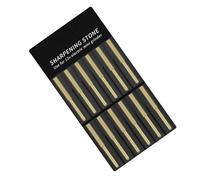 AMONIDA Lime à Tronçonneuse Haute dureté, 12 Pièces, Embouts D'affûtage en Diamant plaqué Titane pour Scies électriques, Longueur 45mm, Or (Chm)