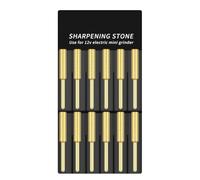 AMONIDA Lime à Tronçonneuse Haute dureté, 12 Pièces, Embouts D'affûtage en Diamant plaqué Titane pour Scies électriques, Longueur 45mm, Or (5,5 mm)
