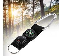 AMONIDA Mini Thermomètre étanche Portable, Boussole, Porte-clés pour Randonnée Camping, Léger et Durable, Multi-Outil