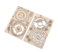 AMONIDA Modèle de Calendrier Mécanique au Design élégant, Kit de Puzzle en Bois pour L'apprentissage Interactif des STEM en Famille