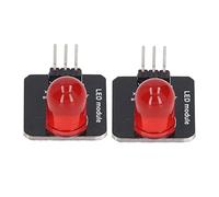 AMONIDA Module LED Décoratif, Puce D'ampoule, Contrôle D'éclairage pour la Décoration de la Maison, 20x20mm, 3.3V-5V, 10 Pièces (MRB050A Rouge)
