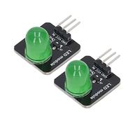 AMONIDA Module LED Décoratif, Puce D'ampoule, Contrôle D'éclairage pour la Décoration de la Maison, 20x20mm, 3.3V-5V, 10 Pièces (MRB050B Vert)