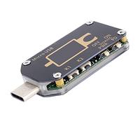 AMONIDA Multimètre Testeur USB Numérique de Type C avec écran LCD HD pour Mesure de Tension et de Courant en Temps Réel, 0,96 Pouces, ABS, Boîte de Rangement Incluse (#1)