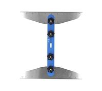 AMONIDA Outil de Gabarit de Jauge de Marches D'escalier Réglable pour des Coupes Précises sur les Contremarches et les étagères en Alliage D'aluminium Durable 11-60 Pouces (BLUE)